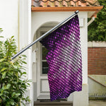 Purple Disco Lights Pattern Print Polyester Flag