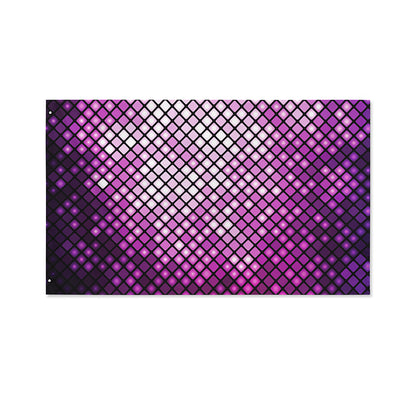 Purple Disco Lights Pattern Print Polyester Flag