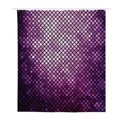 Purple Disco Lights Pattern Print Polyester Shower Curtain