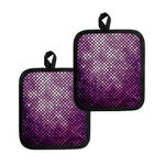 Purple Disco Lights Pattern Print Pot Holders