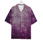 Purple Disco Lights Pattern Print Rayon Hawaiian Shirt