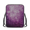 Purple Disco Lights Pattern Print Rectangular Crossbody Bag