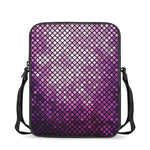Purple Disco Lights Pattern Print Rectangular Crossbody Bag