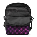 Purple Disco Lights Pattern Print Rectangular Crossbody Bag