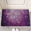 Purple Disco Lights Pattern Print Rubber Doormat