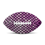 Purple Disco Lights Pattern Print Rugby Ball