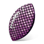 Purple Disco Lights Pattern Print Rugby Ball