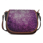 Purple Disco Lights Pattern Print Saddle Bag