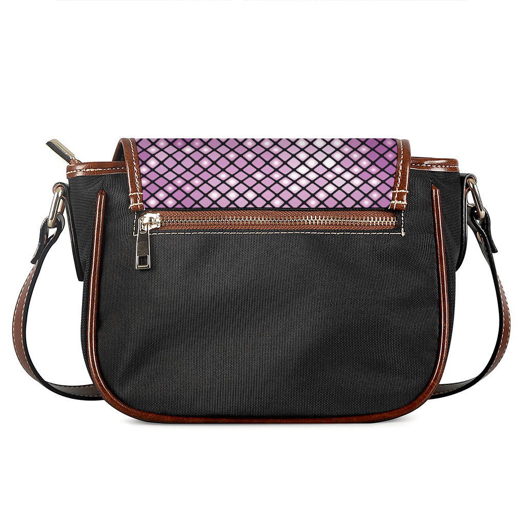 Purple Disco Lights Pattern Print Saddle Bag