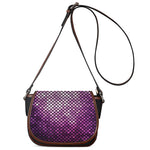 Purple Disco Lights Pattern Print Saddle Bag