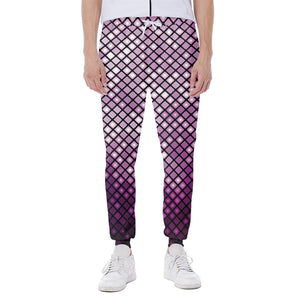 Purple Disco Lights Pattern Print Scuba Joggers