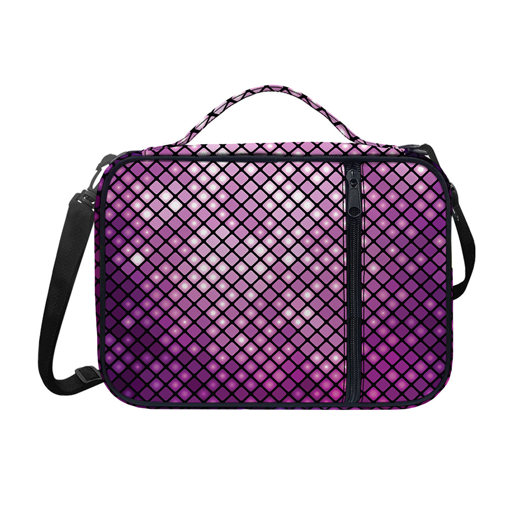 Purple Disco Lights Pattern Print Shoulder Strap Bible Bag