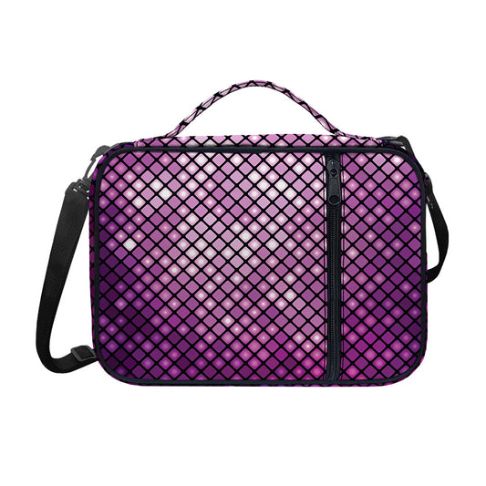 Purple Disco Lights Pattern Print Shoulder Strap Bible Bag