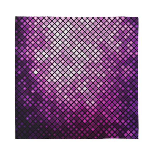 Purple Disco Lights Pattern Print Silk Bandana
