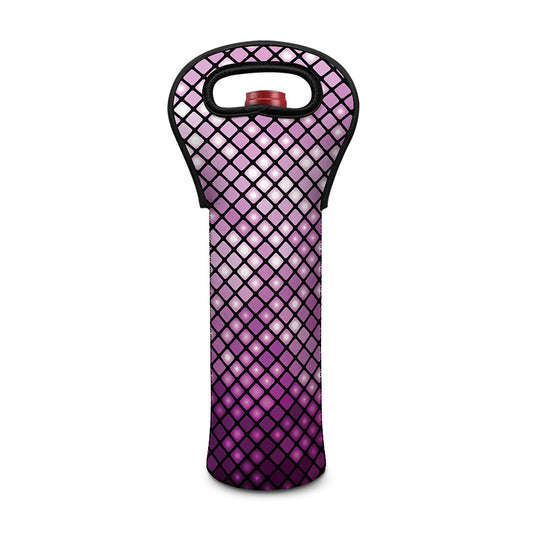 Purple Disco Lights Pattern Print Single Neoprene Wine Tote