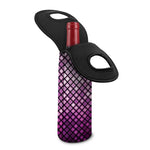 Purple Disco Lights Pattern Print Single Neoprene Wine Tote
