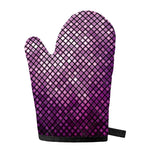 Purple Disco Lights Pattern Print Single Oven Mitt