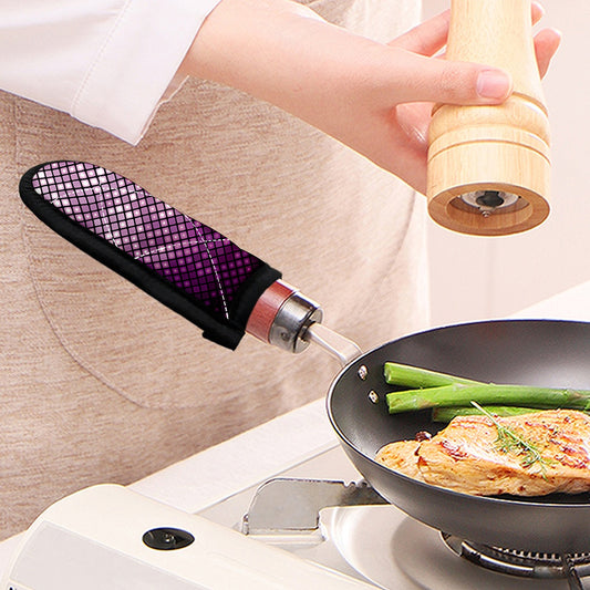 Purple Disco Lights Pattern Print Skillet Handle Cover