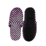 Purple Disco Lights Pattern Print Slippers