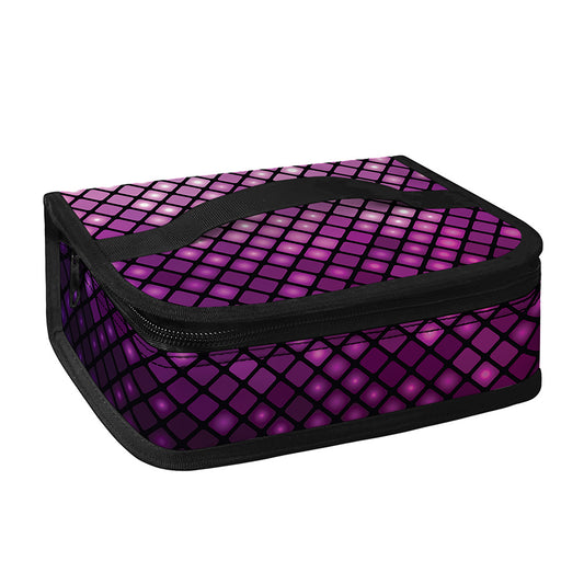 Purple Disco Lights Pattern Print Small Lunch Bag