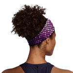 Purple Disco Lights Pattern Print Sports Headband