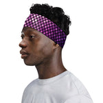 Purple Disco Lights Pattern Print Sports Headband