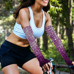 Purple Disco Lights Pattern Print Sun Protection Arm Sleeves