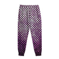 Purple Disco Lights Pattern Print Sweatpants