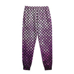 Purple Disco Lights Pattern Print Sweatpants