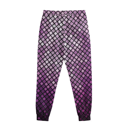 Purple Disco Lights Pattern Print Sweatpants