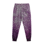 Purple Disco Lights Pattern Print Sweatpants