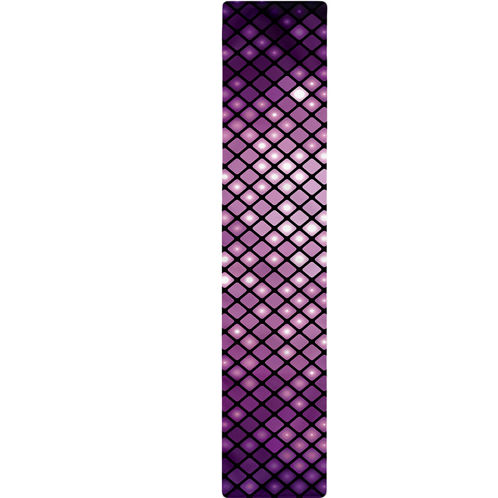 Purple Disco Lights Pattern Print Table Runner
