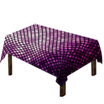 Purple Disco Lights Pattern Print Tablecloth