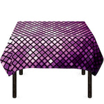 Purple Disco Lights Pattern Print Tablecloth