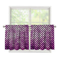 Purple Disco Lights Pattern Print Tier Curtains