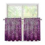 Purple Disco Lights Pattern Print Tier Curtains