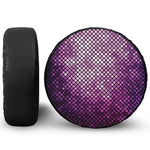 Purple Disco Lights Pattern Print Tire Cover