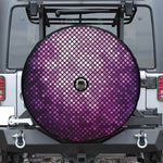 Purple Disco Lights Pattern Print Tire Cover With Camera Hole