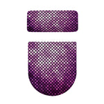 Purple Disco Lights Pattern Print Toilet Lid And Tank Cover Set