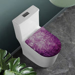 Purple Disco Lights Pattern Print Toilet Lid Cover