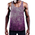 Purple Disco Lights Pattern Print Men's Workout Tank Top