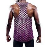 Purple Disco Lights Pattern Print Training Tank Top