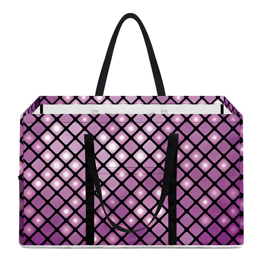 Purple Disco Lights Pattern Print Utility Tote Bag