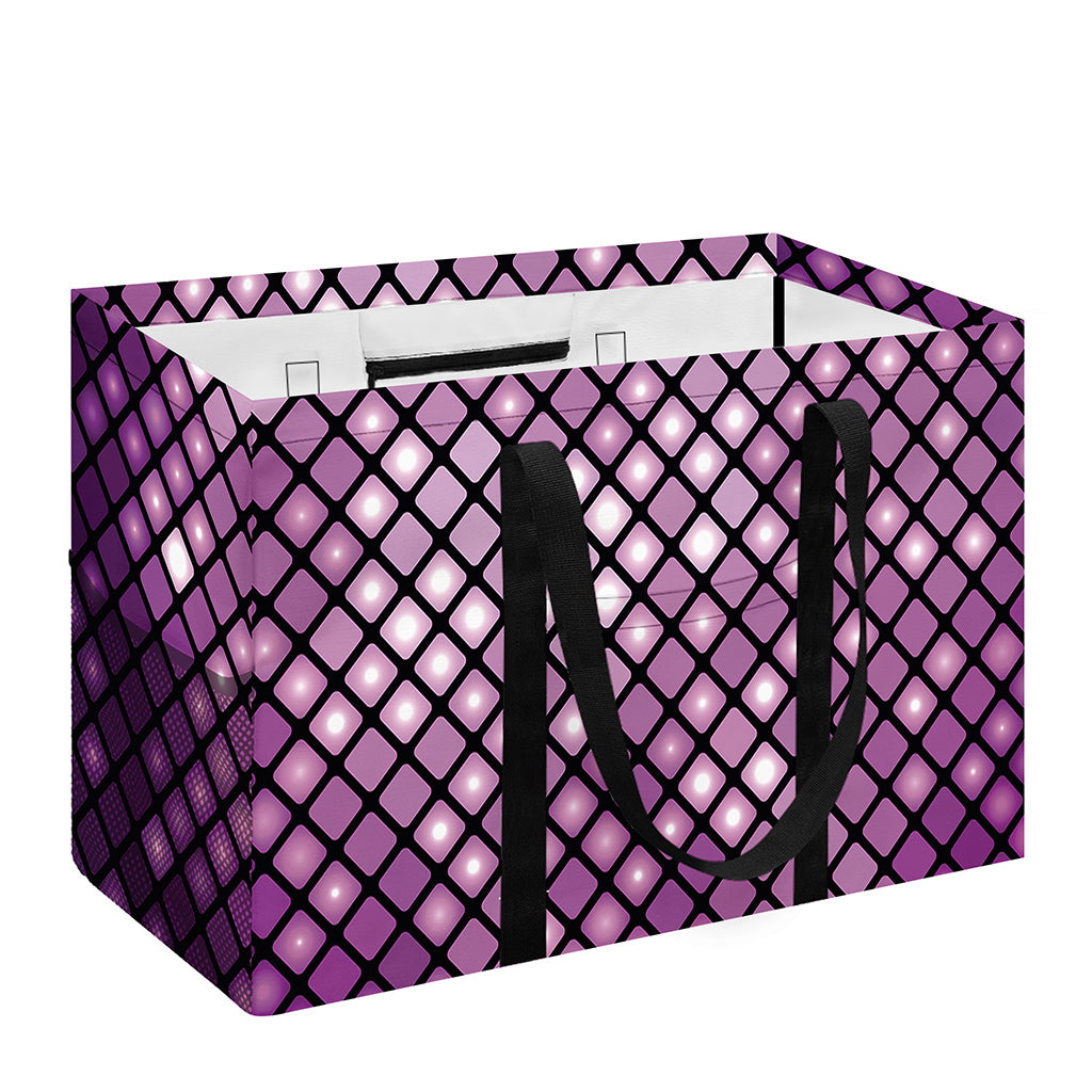 Purple Disco Lights Pattern Print Utility Tote Bag