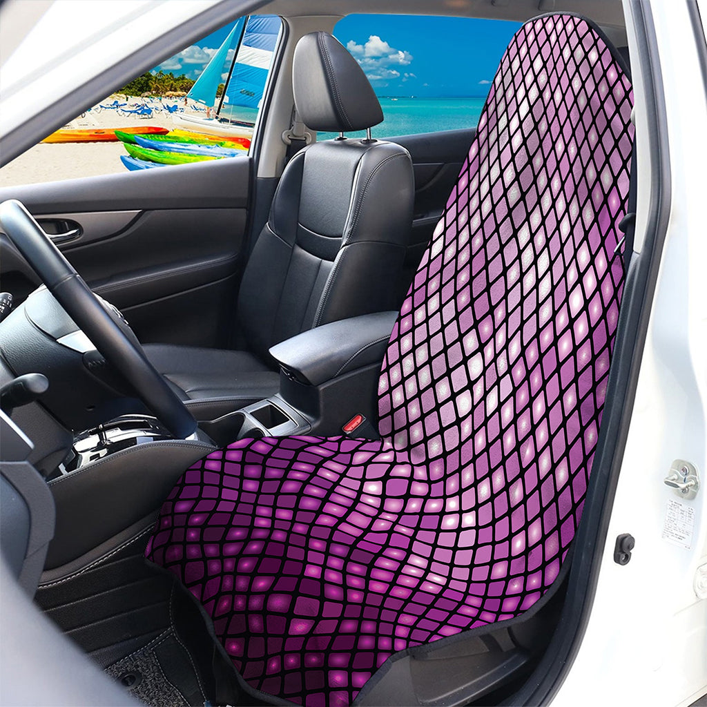 Purple Disco Lights Pattern Print Waterproof Car Seat Cover