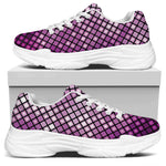 Purple Disco Lights Pattern Print White Chunky Shoes
