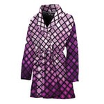 Purple Disco Lights Pattern Print Women's Bathrobe