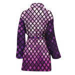 Purple Disco Lights Pattern Print Women's Bathrobe