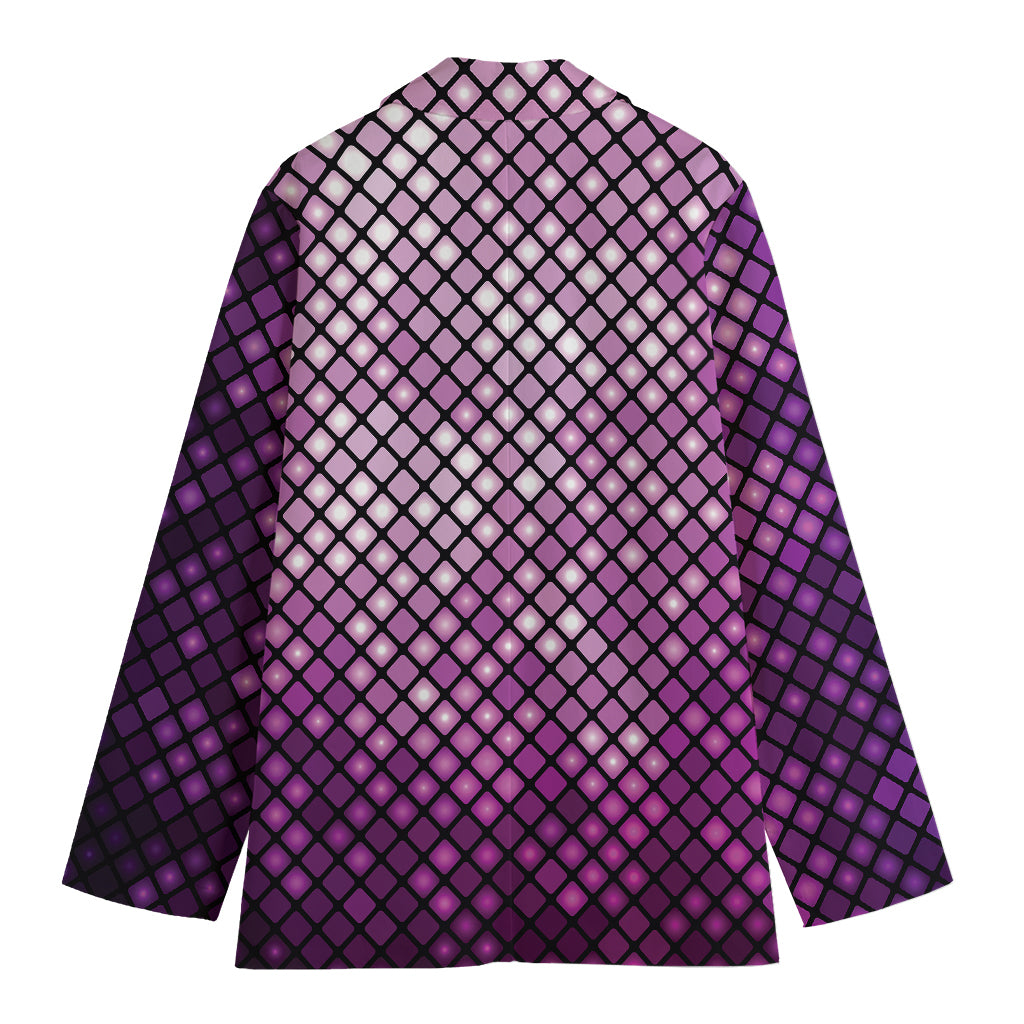 Purple Disco Lights Pattern Print Women's Blazer