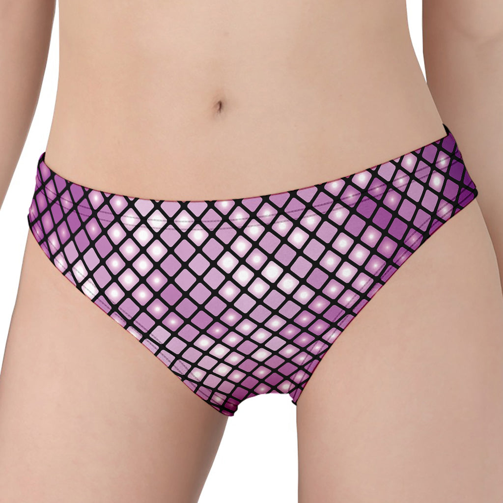 Purple Disco Lights Pattern Print Women's Panties